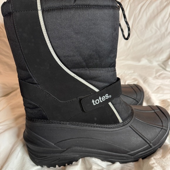 Mens Totes Snow Boots Size 12M Wave Black Ski Gear - Picture 1 of 14